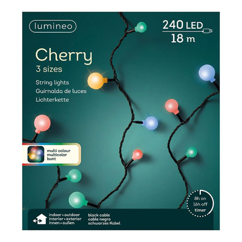  Spoljašnje Led novogodišnje lampice Cherry Multi L1800cm Lumineo 494660 Spoljašnje Led novogodišnje lampice Cherry Multi L1800cm Lumineo 494660