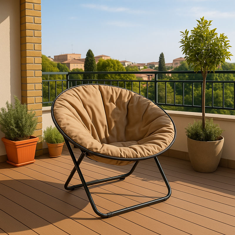 Baštenska stolica 80x80x76cm kapucino LP-718000K